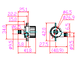 ZL25-07食品級(jí)無刷直流水泵平面圖