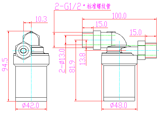 ZL38-39 無刷直流水泵平面圖